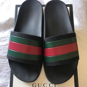 Gucci Web Slides, mens sz 7, women’s 9/9.5
